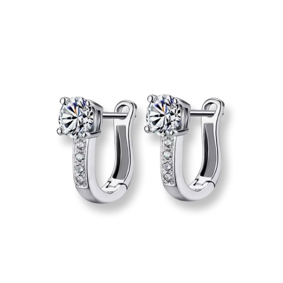 Jewelry - 925 Silver Needle Semi-Precious Crystal Zirconia Stud Earrings